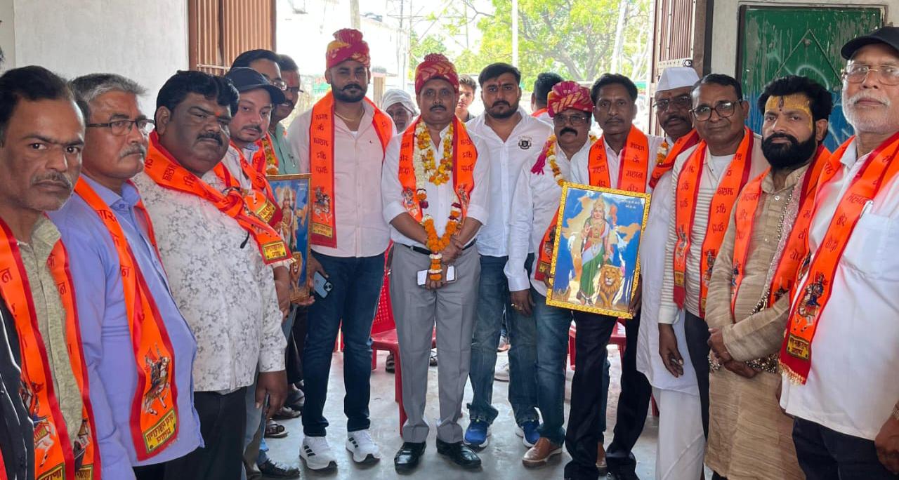 स्वदेशी हिन्द पार्टी कार्यालय पर हुआ महाराणा प्रताप शोभायात्रा के पदाधिकारियों का  स्वागत