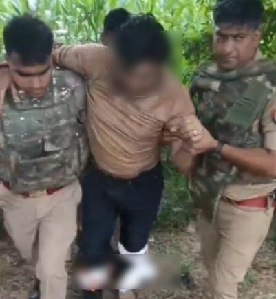 ₹25 हजार का इनामी मोना ठाकुर पुलिस मुठभेड़ में गिरफ्तार, दोनों पैरों में लगी गोली