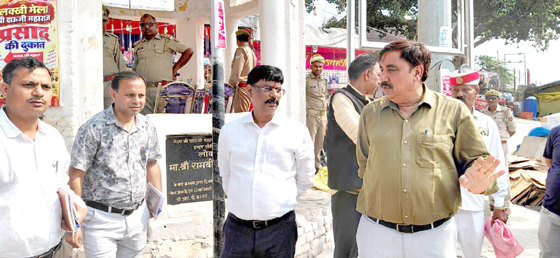 नवागत जिलाधिकारी सत्य प्रकाश पटेल ने दाऊजी महाराज मंदिर में पूजा-अर्चना कर मेला व्यवस्थाओं का लिया जायजा